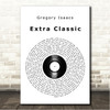 Gregory Isaacs Extra Classic Vinyl Record Song Lyric Wall Art Canvas Framed Print