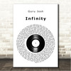 Guru Josh Infinity Vinyl Record Song Lyric Wall Art Canvas Framed Print