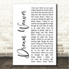 Gary Wright Dream Weaver White Script Song Lyric Wall Art Canvas Framed Print