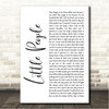 Gavroche Little People White Script Song Lyric Wall Art Canvas Framed Print