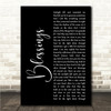 Hollow Coves Blessings Black Script Song Lyric Wall Art Canvas Framed Print