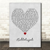 HAIM Hallelujah Grey Heart Song Lyric Wall Art Canvas Framed Print