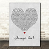 Halestorm Strange Girl Grey Heart Song Lyric Wall Art Canvas Framed Print