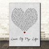 Harry Styles Love Of My Life Grey Heart Song Lyric Wall Art Canvas Framed Print