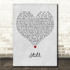 Hillary Scott & The Scott Family Still Grey Heart Song Lyric Wall Art Canvas Framed Print