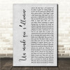 Héloïse Un monde qui sillumine Grey Rustic Script Song Lyric Wall Art Canvas Framed Print
