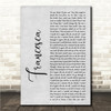Hozier Francesca Grey Rustic Script Song Lyric Wall Art Canvas Framed Print
