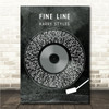Harry Styles Fine Line Grunge Grey Vinyl Record Song Lyric Wall Art Canvas Framed Print