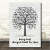 Harry Dacre Daisy Bell (Bicycle Built For Two) Music Script Tree Song Lyric Wall Art Canvas Framed Print