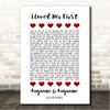 Heartland I Loved Her First Red Hearts In Row Song Lyric Wall Art Canvas Framed Print