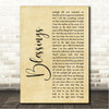 Hollow Coves Blessings Rustic Script Song Lyric Wall Art Canvas Framed Print
