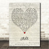 Hillary Scott & The Scott Family Still Script Heart Song Lyric Wall Art Canvas Framed Print