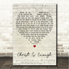 Hillsong Worship Christ Is Enough Script Heart Song Lyric Wall Art Canvas Framed Print