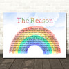 Hoobastank The Reason Watercolour Rainbow & Clouds Song Lyric Wall Art Canvas Framed Print