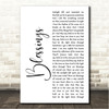 Hollow Coves Blessings White Script Song Lyric Wall Art Canvas Framed Print