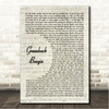Ima Robot Greenback Boogie Vintage Script Song Lyric Wall Art Canvas Framed Print