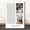 John Legend Never Break 3 or 6 Square Wedding Photos White Side Script Song Lyric Wall Art Canvas Framed Print