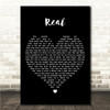 James Wesley Real Black Heart Song Lyric Wall Art Canvas Framed Print