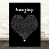 Janelle Amazing Black Heart Song Lyric Wall Art Canvas Framed Print