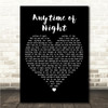 Jesse Roper Anytime of Night Black Heart Song Lyric Wall Art Canvas Framed Print