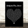 Johnny Lee Lookin' For Love Black Heart Song Lyric Wall Art Canvas Framed Print