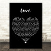 Joni Mitchell Love Black Heart Song Lyric Wall Art Canvas Framed Print