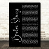James Morrison Broken Strings Black Script Song Lyric Wall Art Canvas Framed Print