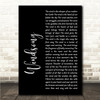 John Denver Windsong Black Script Song Lyric Wall Art Canvas Framed Print