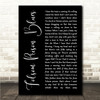 Johnny Cash Folsom Prison Blues Black Script Song Lyric Wall Art Canvas Framed Print