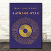 Jerry Garcia Band Shining Star Blue & Copper Gold Vinyl Record Song Lyric Wall Art Canvas Framed Print