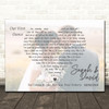 Jake Fior feat. Peter Doherty For Lovers Full Page Landscape Photo First Dance Wedding Song Lyric Wall Art Canvas Framed Print