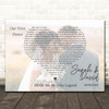 John Legend All Of Me Full Page Landscape Photo First Dance Wedding Song Lyric Wall Art Canvas Framed Print
