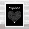 Rita Ora Anywhere Black Heart Song Lyric Quote Music Print