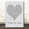 Jessie Ware Freak Me Now Grey Heart Song Lyric Wall Art Canvas Framed Print