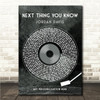 Jordan Davis Next Thing You Know Grunge Grey Vinyl Record Song Lyric Wall Art Canvas Framed Print