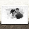 James Morrison I Won't Let You Go Landscape Smudge White Grey Wedding Photo Song Lyric Wall Art Canvas Framed Print