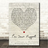 James & Bobby Purify Im Your Puppet Script Heart Song Lyric Wall Art Canvas Framed Print