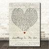 Jamie Webster Something In The Air Script Heart Song Lyric Wall Art Canvas Framed Print