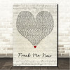 Jessie Ware Freak Me Now Script Heart Song Lyric Wall Art Canvas Framed Print