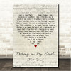 Joan Armatrading Feeling in My Heart (For You) Script Heart Song Lyric Wall Art Canvas Framed Print