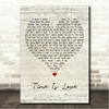 Josh Turner Time Is Love Script Heart Song Lyric Wall Art Canvas Framed Print