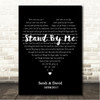 John Newman Stand By Me Simple Heart Black & White Song Lyric Wall Art Canvas Framed Print