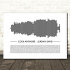 Jordan Davis Cool Anymore Sound Wave Minimal Song Lyric Wall Art Canvas Framed Print