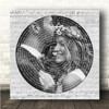 Johnny Clegg Dela Square Vinyl Record Wedding Photo Grey Script Song Lyric Wall Art Canvas Framed Print