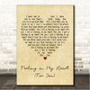 Joan Armatrading Feeling in My Heart (For You) Vintage Heart Song Lyric Wall Art Canvas Framed Print