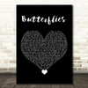 Scouting For Girls Butterflies Black Heart Song Lyric Quote Music Print
