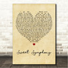 Joy Oladokun & Chris Stapleton Sweet Symphony Vintage Heart Song Lyric Wall Art Canvas Framed Print