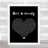 Scouting For Girls She's So Lovely Black Heart Song Lyric Quote Music Print