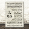 Jimmy Eat World The Middle Vintage Script Song Lyric Wall Art Canvas Framed Print