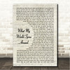 Jordan Davis What My World Spins Around Vintage Script Song Lyric Wall Art Canvas Framed Print
